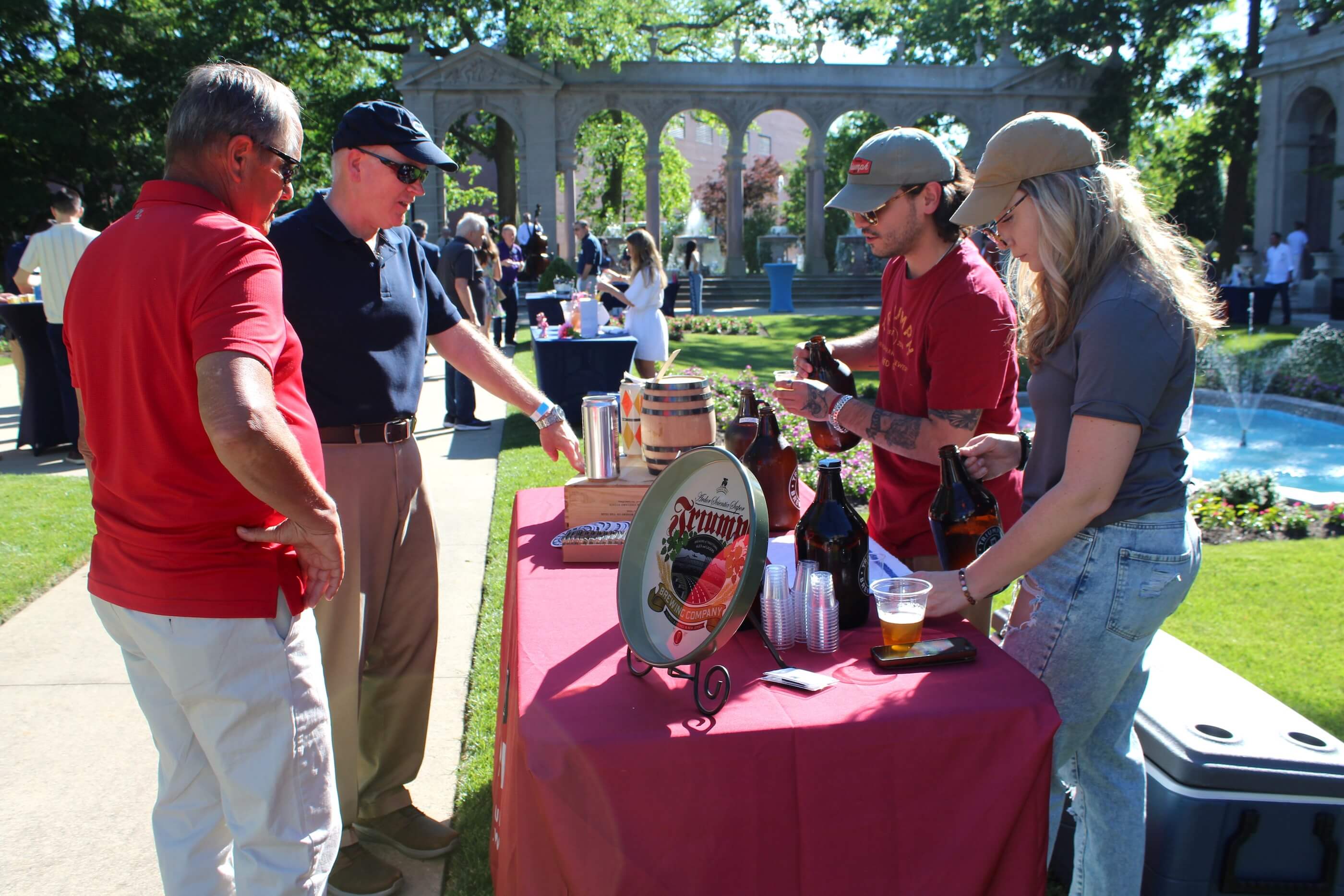 Two Wine vs Stein Attendees checking out one of the event's beer tables