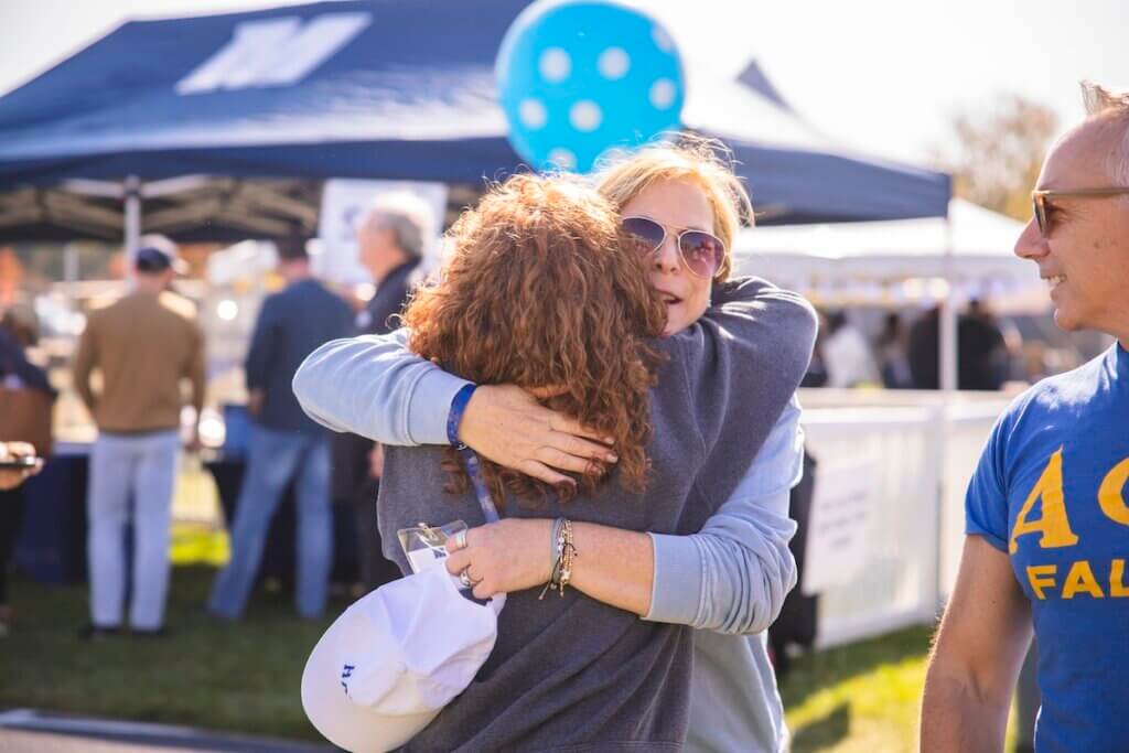 two women embracing