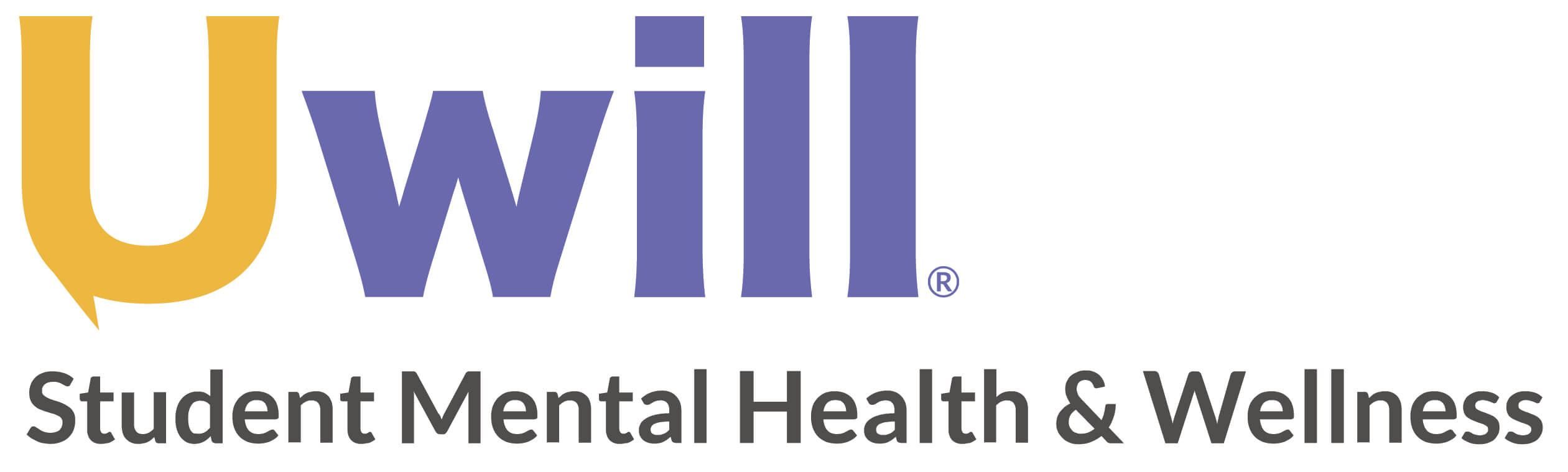 Logo of Uwill; Words "Uwill: above "Student Mental Health and Wellness"