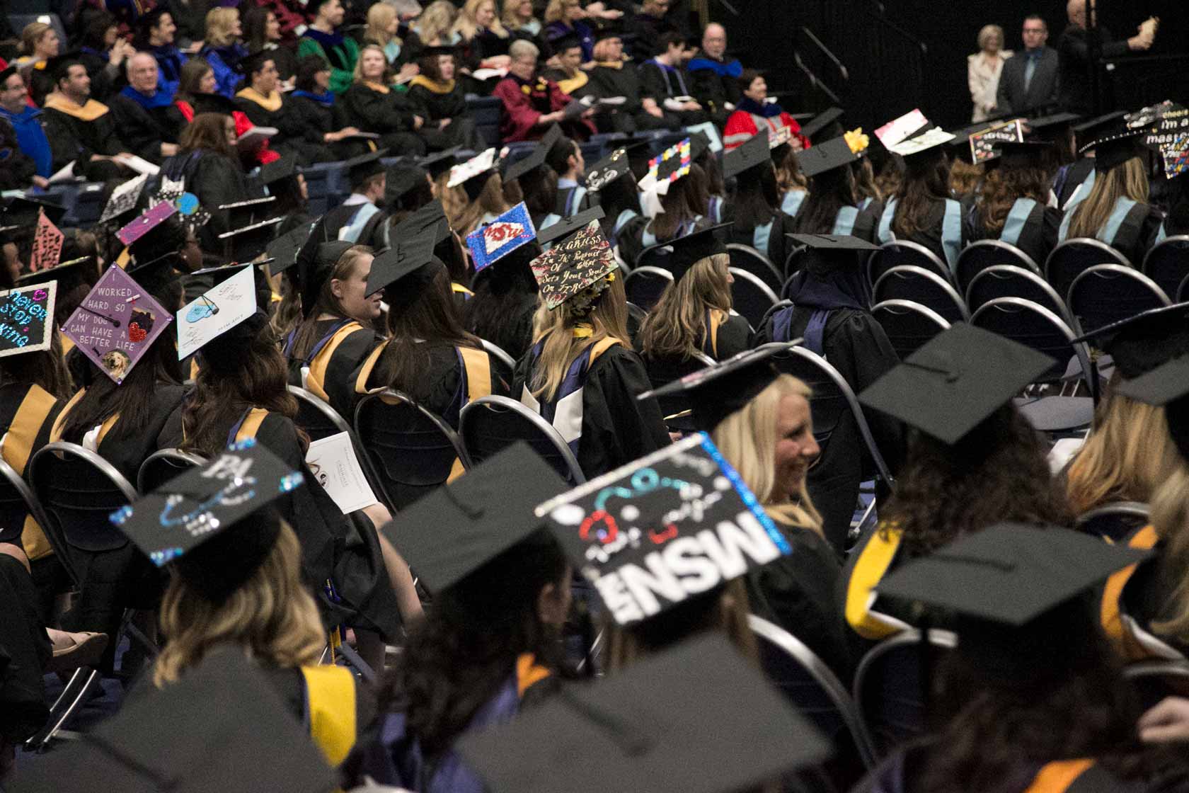 Photo of Monmouth University Graduate Students Attending Commencement Ceremony