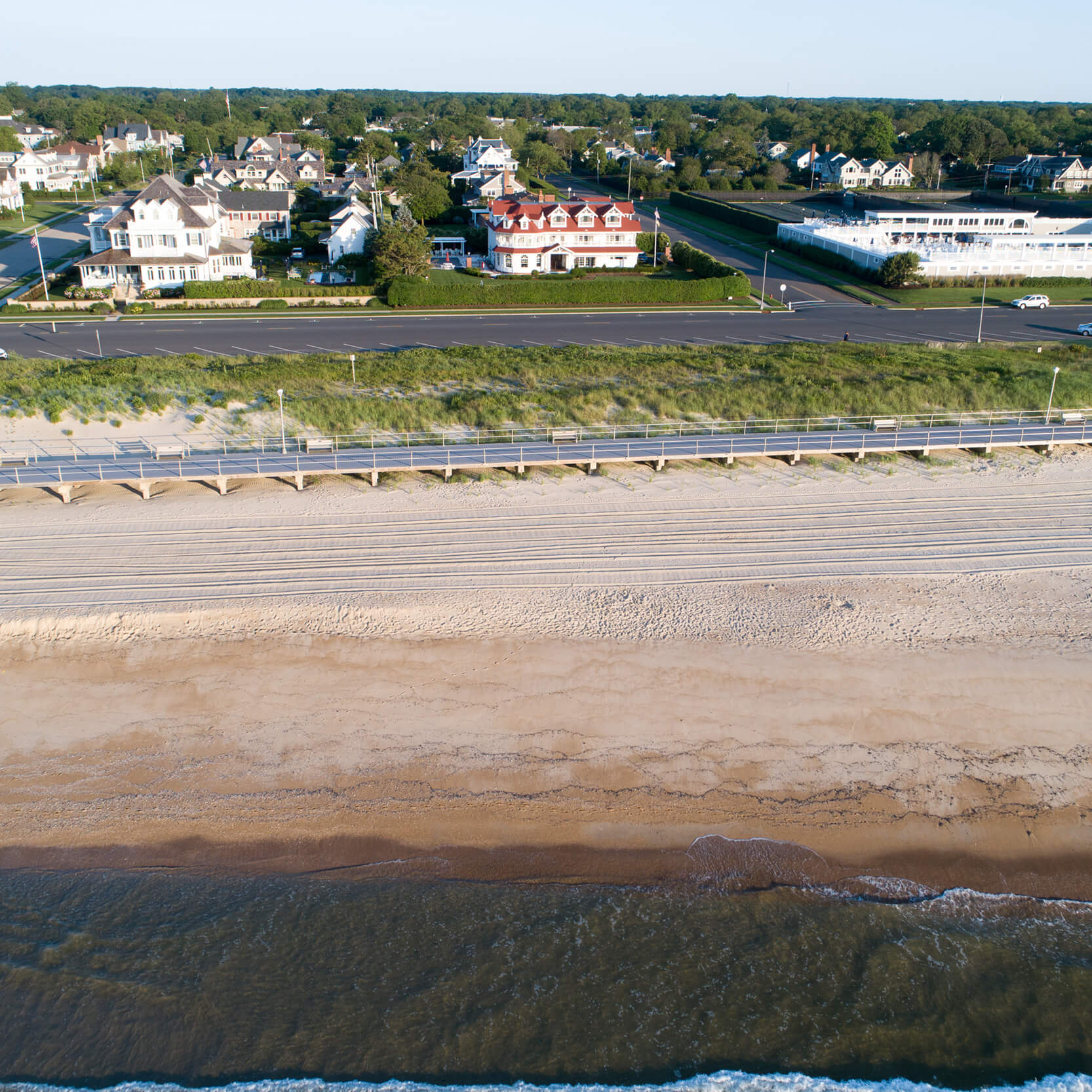 Aerial View Photo of Coastal Erosion at Beach in New Jersey