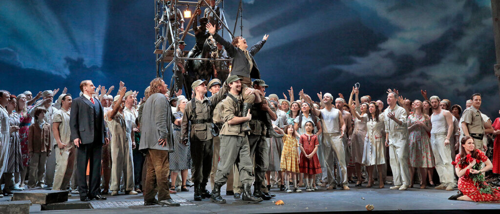 A scene from Beethoven's Fidelio. Photo by Ken Howard/Metropolitan Opera