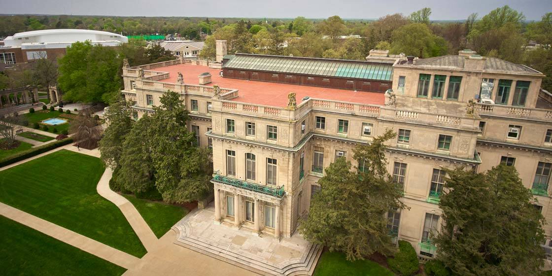 An aerial view of the Great Hall