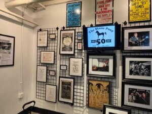 Art work and photographs hanging on the wall in the Asbury Park convention center