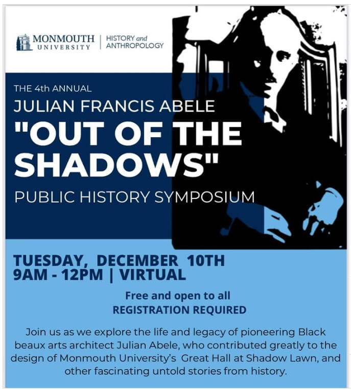 Flyer for the Julian Abele "Out of the Shadows" Symposium