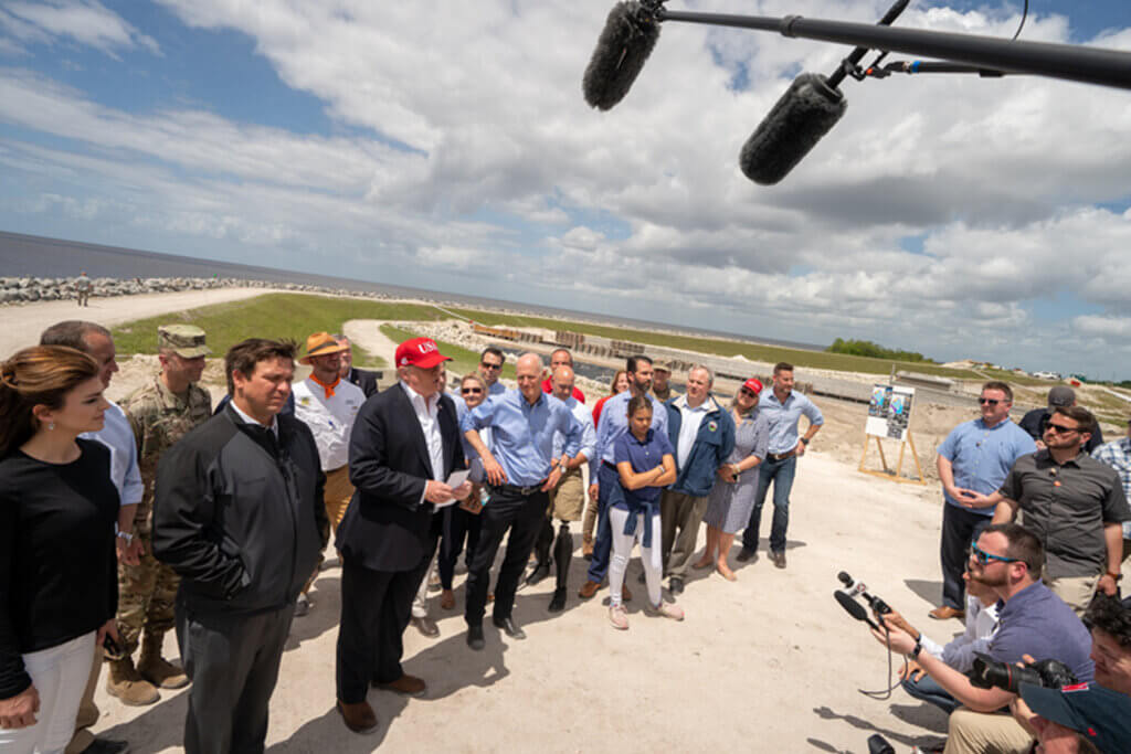 Image of President Trump and Governor DeSantis in Florida in 2019.