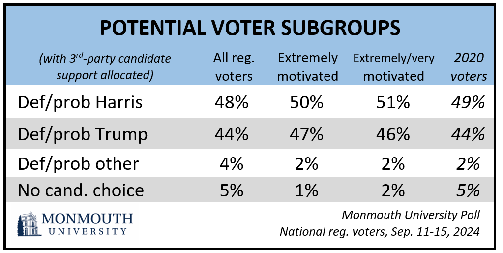 Chart titled: Potential voter subgroups.