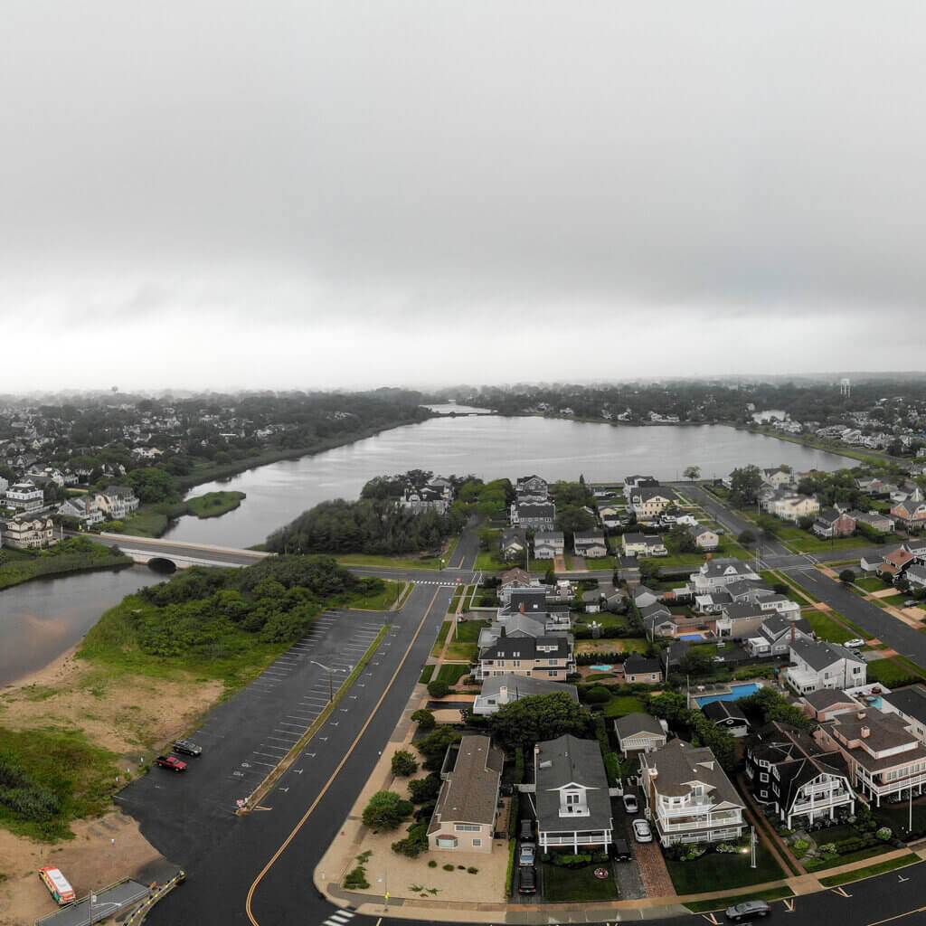 Aerial image of Wreck Pond in Spring Lake