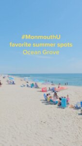 #MonmouthU favorite summer spots: Ocean Grove 🌊✨ Only a 15 minute drive from campus, Ocean Grove is a beautiful beachside town worth visiting when you are down the shore. Its charming shops, coffee spots, historic homes, and beach make it one of our absolute favorites. 🚗 🏖️ #MonmouthSummer