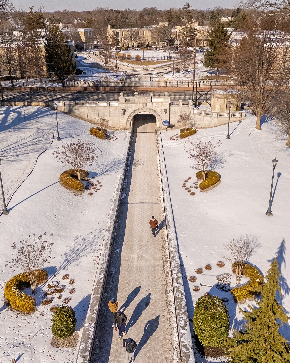 Sunny skies and snowy views—Monmouth winter at its finest! ❄️✨